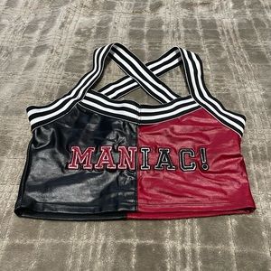 Cheer top Harley Quinn inspired costume